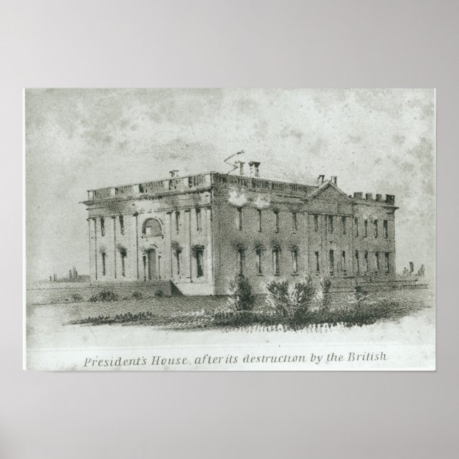 The President's House After its Destruction Poster (Front)