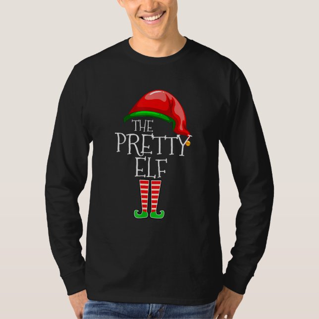 The Pretty Elf Family Matching Group Christmas   T-Shirt (Front)