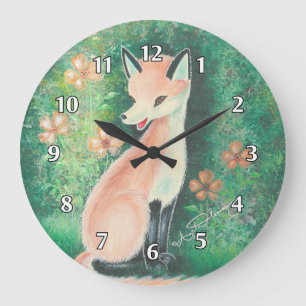 The Pretty Little Fox Large Clock
