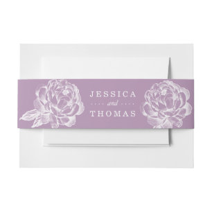 The Pretty Peony Floral Wedding Collection Invitation Belly Band