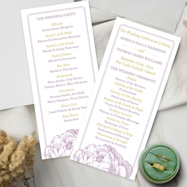 The Pretty Peony Floral Wedding Collection Programme (Creator Uploaded)