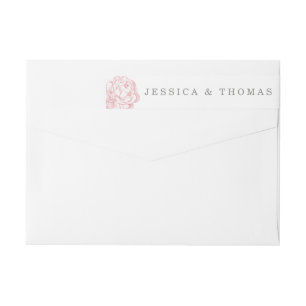 The Pretty Peony Floral Wedding Collection Wrap Around Label