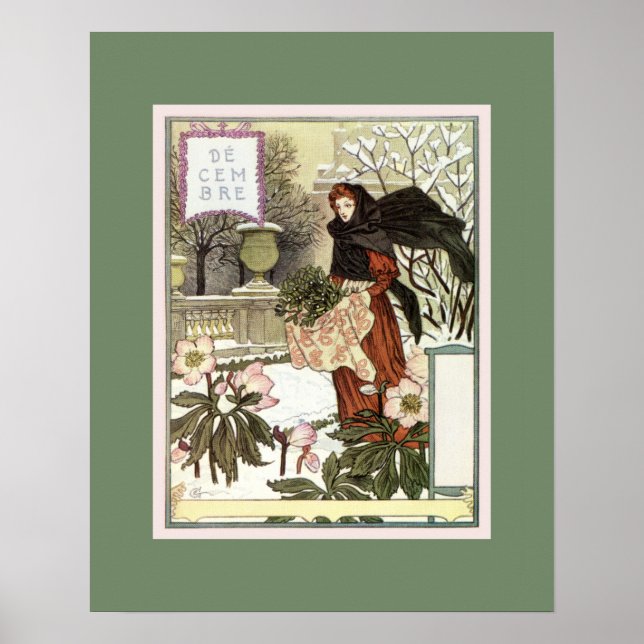 The pretty woman gardener classic French Swiss art Poster (Front)