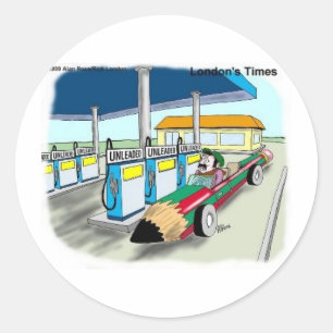 The Price Of Gas Funny Cartoon Gifts & Collectable Classic Round Sticker