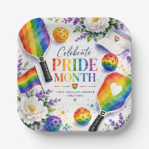 The Pride Pickleball Rainbow themed