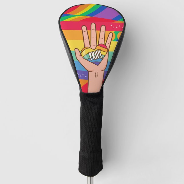 The Pride   with Rainbow Theme  Golf Head Cover (Front)