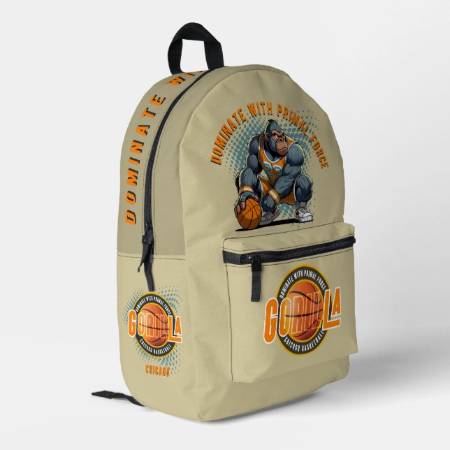 The Primal force of Basketball | Print Cut Sew Bag (Back Corner Left)