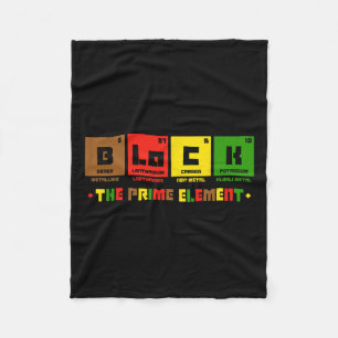 The Prime Element Black History Month Periodic Tab Fleece Blanket