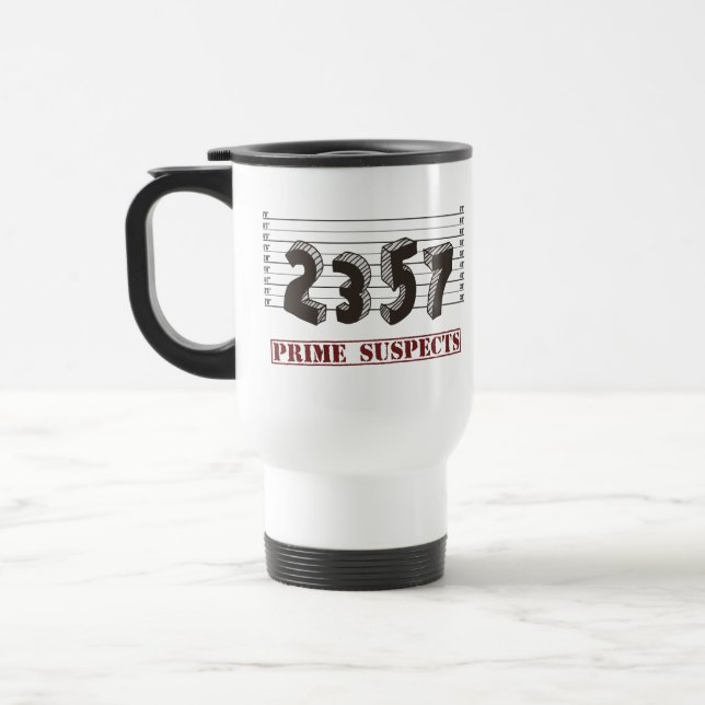 The Prime Number Suspects Travel Mug (Left)