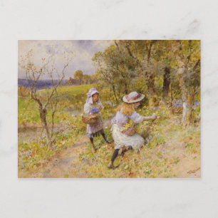 The Primrose Gatherers Postcard