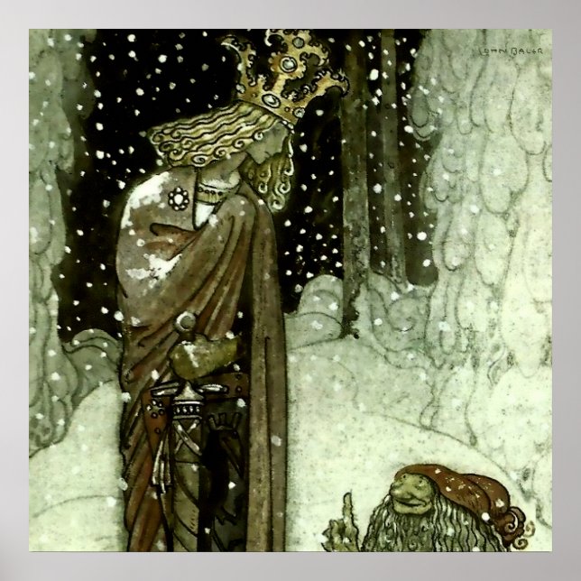 “The Prince and the Tomten” by John Bauer Poster (Front)