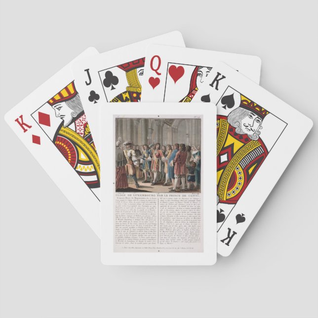 The Prince de Conti (1664-1709) praises the Duke o Playing Cards (Back)