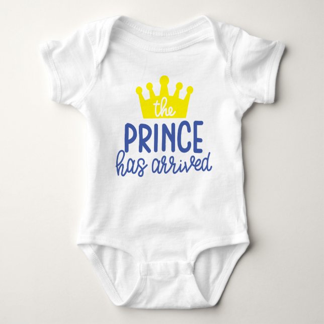 The Prince Has Arrived Baby Bodysuit (Front)