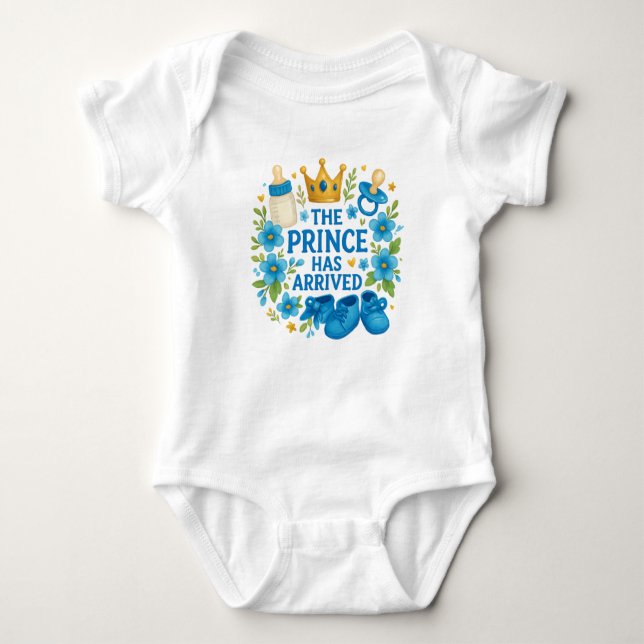 The Prince Has Arrived,Royal Baby Boy Bodysuit (Front)