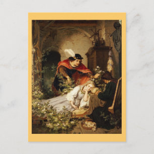The Prince Leans Towards Sleeping Beauty Postcard