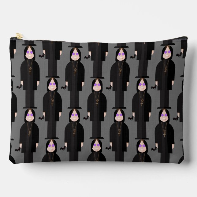 The Prince of Darkness – Patterned Zipper Pouch (Front)