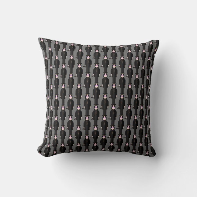 The Prince of Darkness – Rock Legend Pattern Throw Cushion (Front)