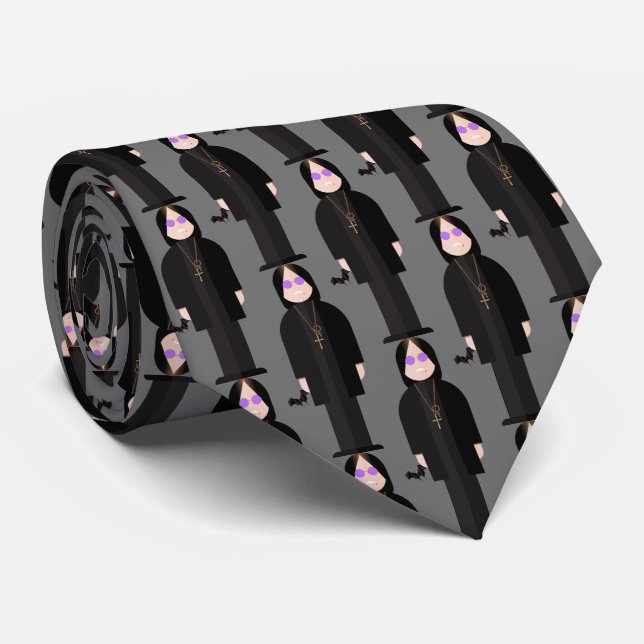 The Prince of Darkness – Rock Legend Pattern Tie (Rolled)