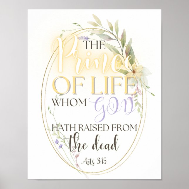 "The Prince of Life" Easter Poster (Front)