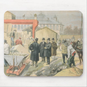 The Prince of Wales Visiting the Building Mouse Pad