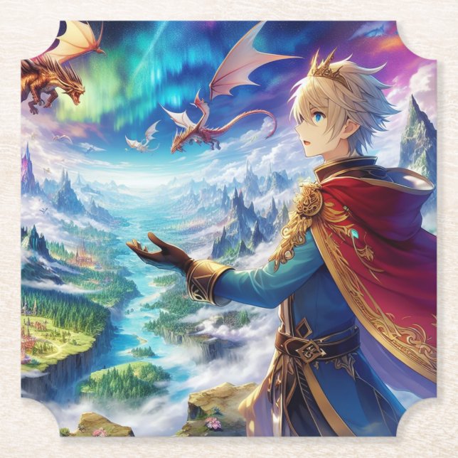 The Prince's Dragon Paper Coaster (Front)
