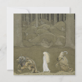 The Princess and the Trolls - John Bauer Holiday Card