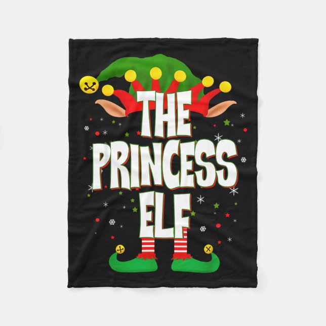 The Princess Elf Christmas  Fleece Blanket (Front)