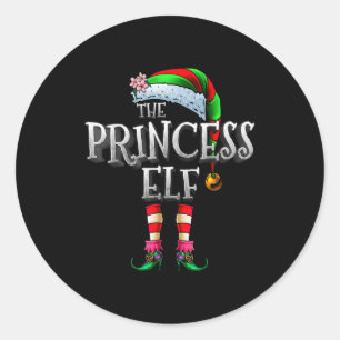 The Princess Elf Shirt Matching Family Funny Chris Classic Round Sticker