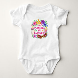 The Princess Has Arrived- Floral & Leopard Baby Bodysuit