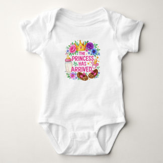 The Princess Has Arrived- Floral & Leopard Baby Bodysuit