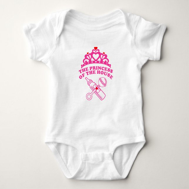 The princess of the house baby bodysuit (Front)