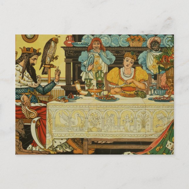 The Princess Shares her Dinner with the Frog, from Postcard (Front)
