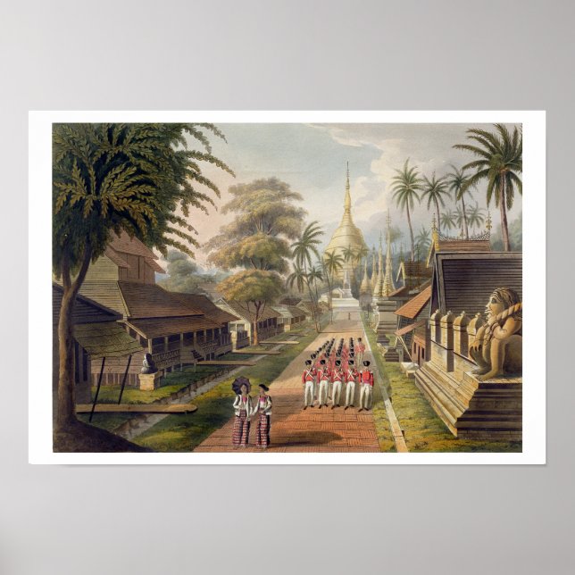 The Principal Approach to the Great Dagon Pagoda a Poster (Front)