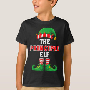 The Principal Elf Christmas For Principal School P T-Shirt