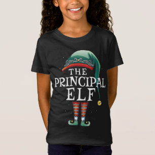 The Principal Elf Matching Family Christmas Pajama T-Shirt