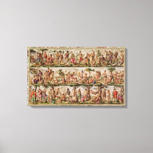 The Principal Peoples of the Americas, c.1798-99 Canvas Print