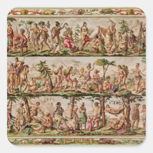 The Principal Peoples of the Americas, c.1798-99 Square Sticker