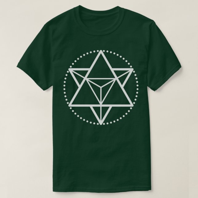 The Principle of Mentalism White Startetrahedron M T-Shirt (Design Front)