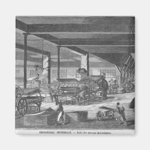 The printing presses room magnet