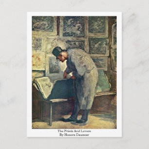 The Prints And Lovers By Honore Daumier Postcard