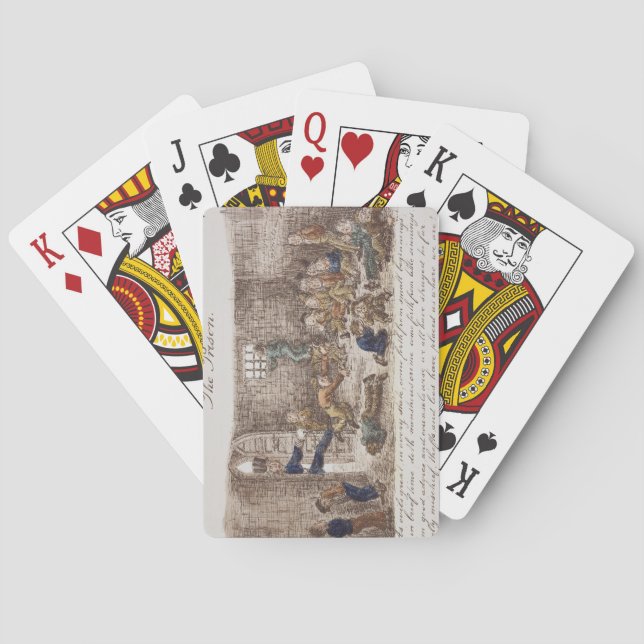 The Prison, 1858 (coloured engraving) Playing Cards (Back)