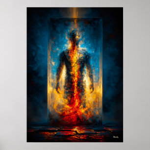 The Prison of Light – Monumental Expressionist Poster