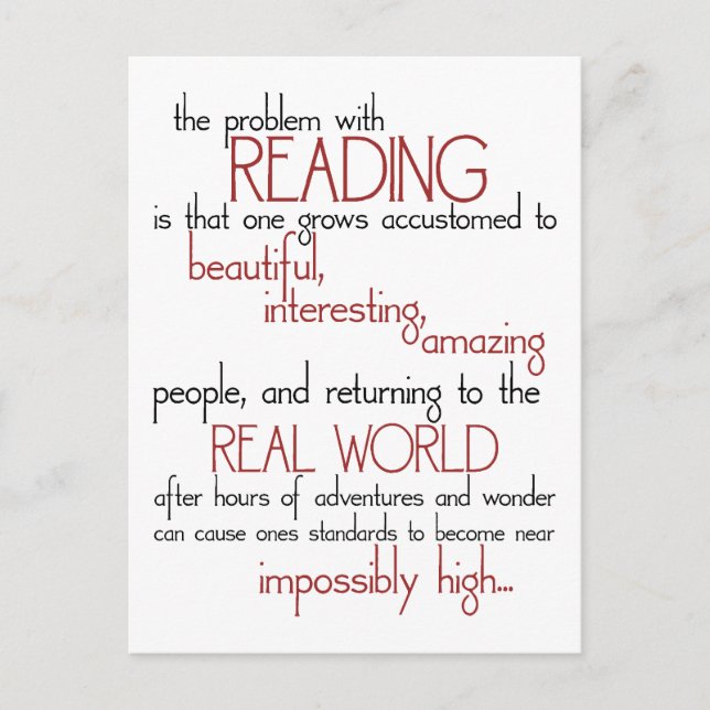 The Problem With Reading Postcard (Front)
