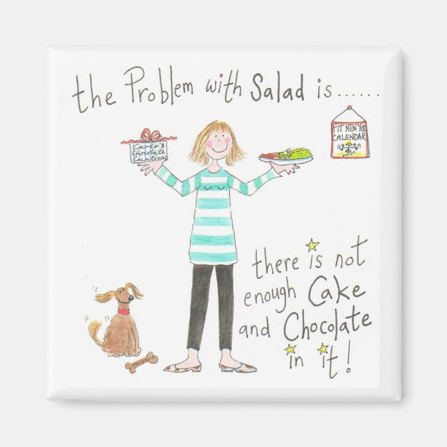 The Problem with Salad fridge magnet (Front)