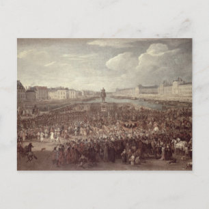 The Procession of Louis XIV (1638-1715) across the Postcard