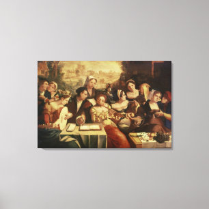 The Prodigal Son Feasting with Harlots Canvas Print