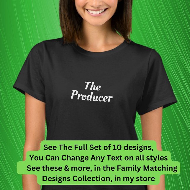 The Producer, VIP Matching Music Family  T-Shirt (Creator Uploaded)