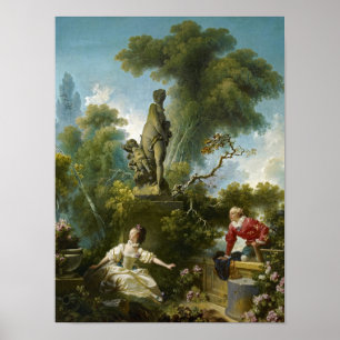 The Progress of Love, The Meeting by Fragonard Poster