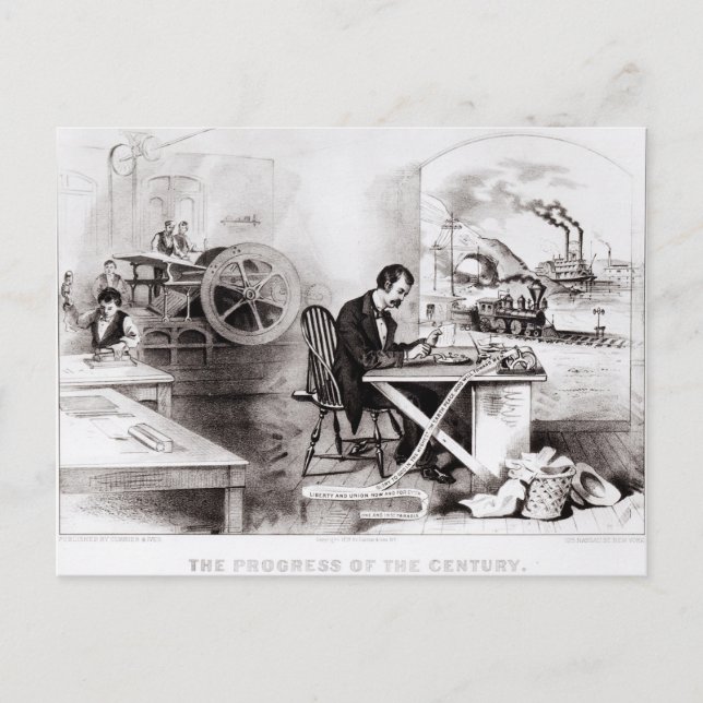 The Progress of the Century Postcard (Front)