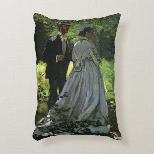 The Promenaders, aka The Strollers by Claude Monet Decorative Cushion
